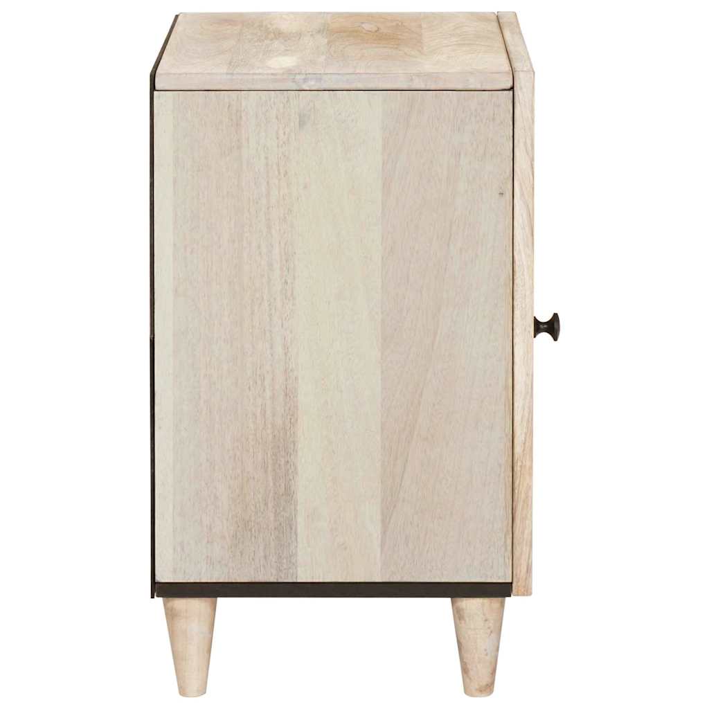 Bathroom Cabinet White 38 x 33.5 x 160 cm Solid Wood Mango